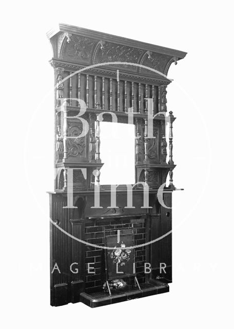 Studio shot of a fireplace c.1920