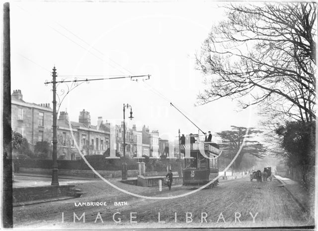 Tram No. 17 at Lambridge, London Road, Bath c.1907