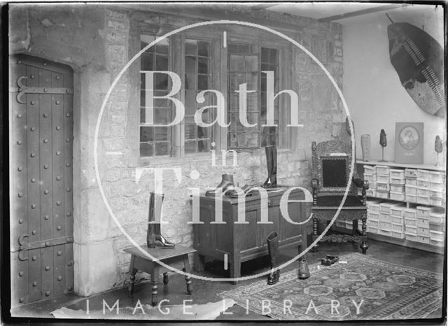 Interior of Payne's Bootmakers and sellers, 7, Broad Street, Bath c.1920