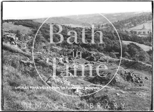 View of Limpley Stoke Valley from the Monument, Bathford c.1935