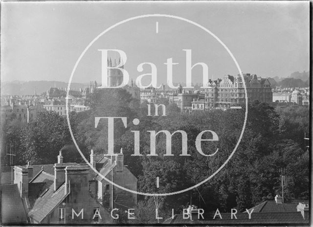 View of Abbey and Empire Hotel from Sydney Buildings, Bath c.1920