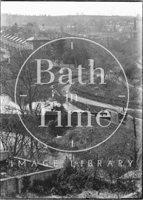 Locks on the Kennet and Avon Canal, Widcombe, Bath c.1920