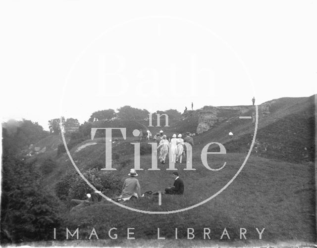 The photographer's family on Bathampton Rocks, Bathampton Down 1926