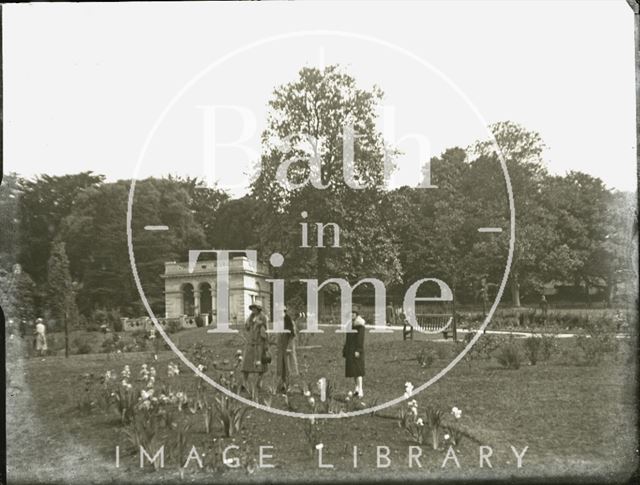 The photographer's wife and two friends in Victoria Park, Bath c.1930