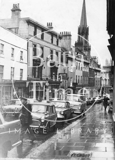 View down Broad Street, Bath c.1966