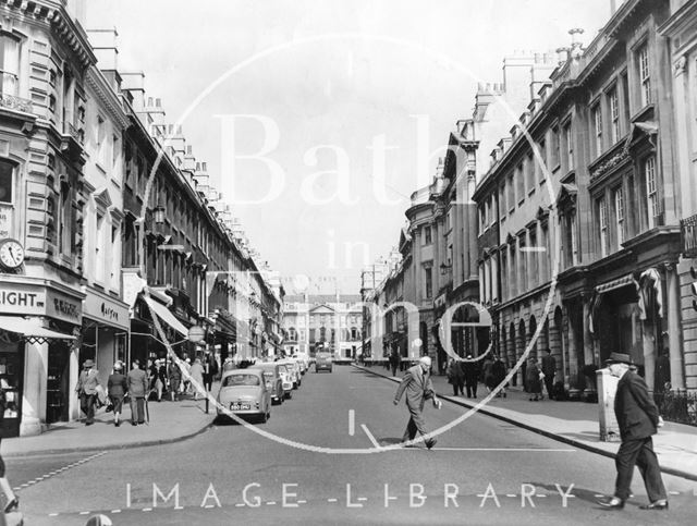 View up Milsom Street, Bath c.1965