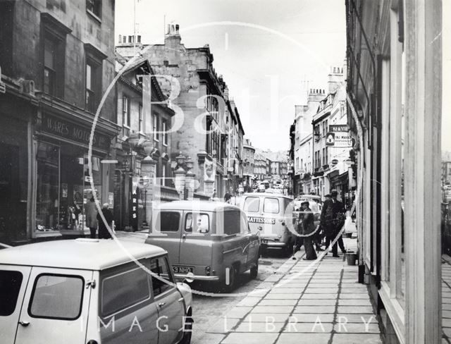 View up Broad Street towards King Edward's School, Bath c.1966