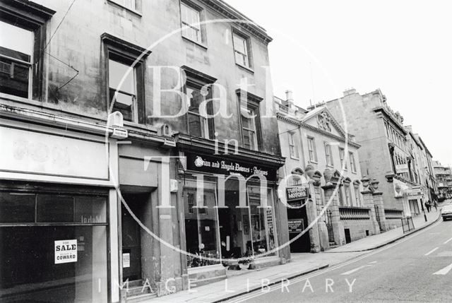 View up Broad Street towards King Edward's School, Bath c.1980