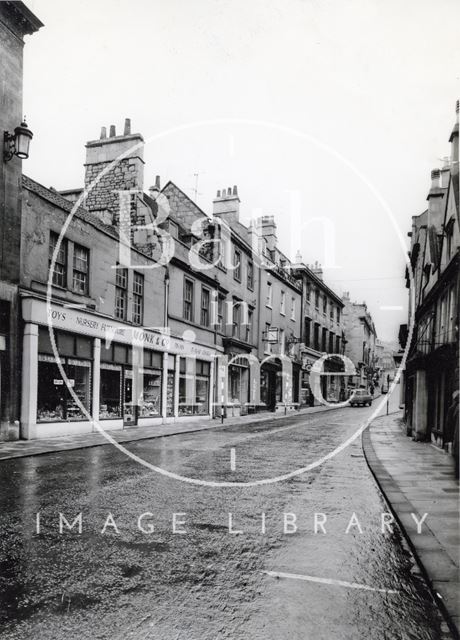 View up Broad Street towards King Edward's School, Bath c.1980