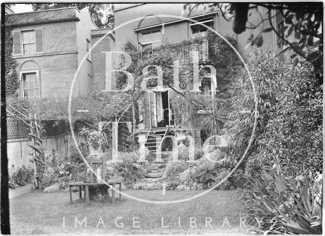 Rear garden, Sydney Buildings, Bath c.1920