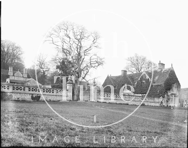 The steps and balustrade leading to the demolished old Claverton Manor c.1920