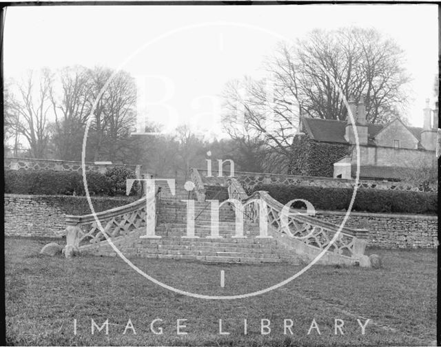 The steps leading to the demolished old Claverton Manor c.1905