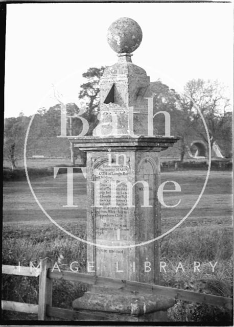 Monument at Maude Heath's Causeway near Chippenham, Wiltshire c.1920