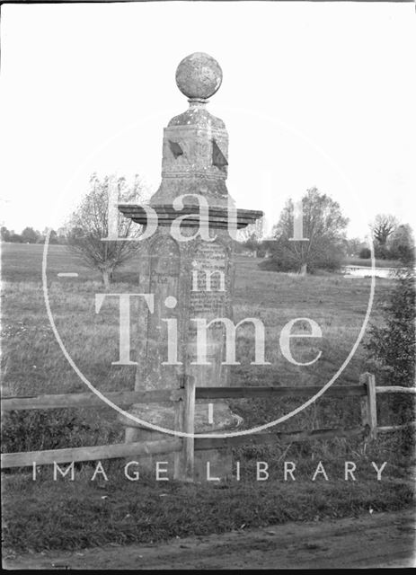 Monument at Maude Heath's Causeway near Chippenham, Wiltshire c.1920