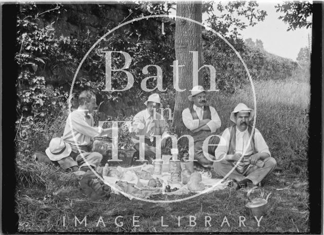 Bath Anglers riverside picnic c.1907