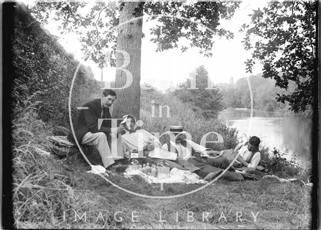 Bath Anglers riverside picnic c.1907