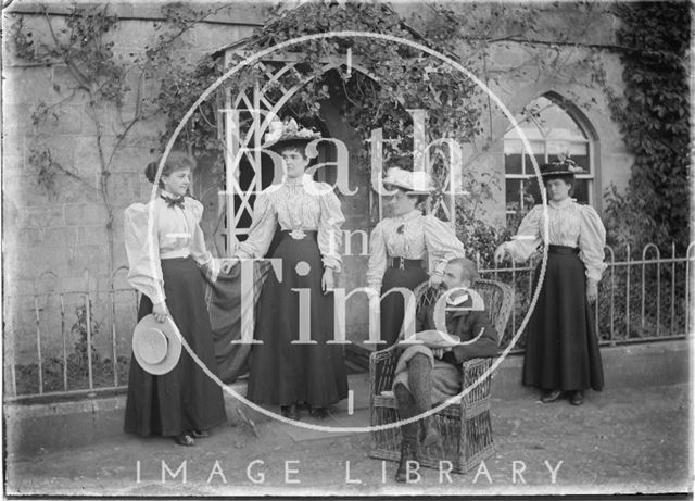 Family outside Tucking Mill House c.1910