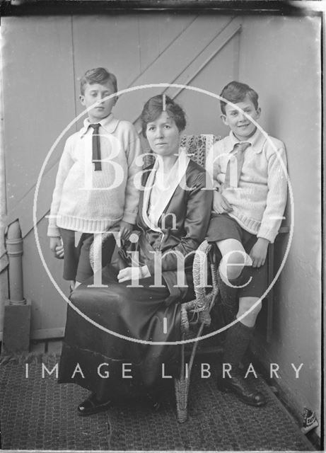 The photographer's wife and twin boys c.1919