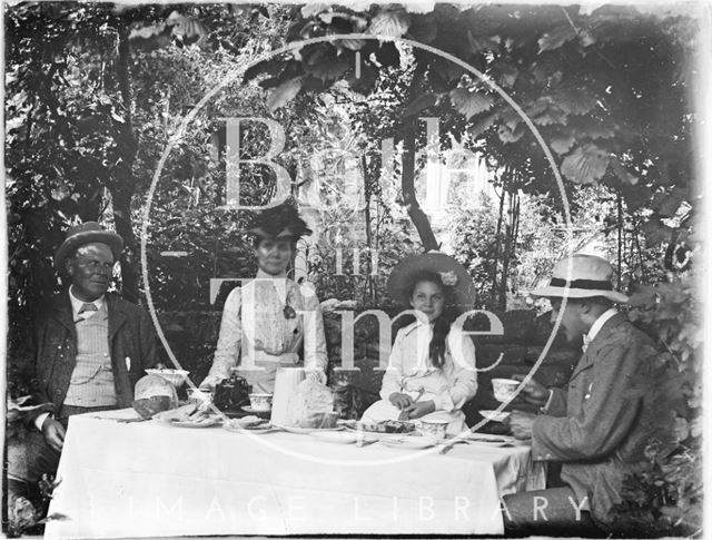 Tea in the garden, Warleigh c.1905