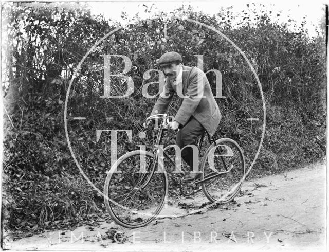 Cyclist at Dry Arch, Warminster Road, Bathampton c.1905