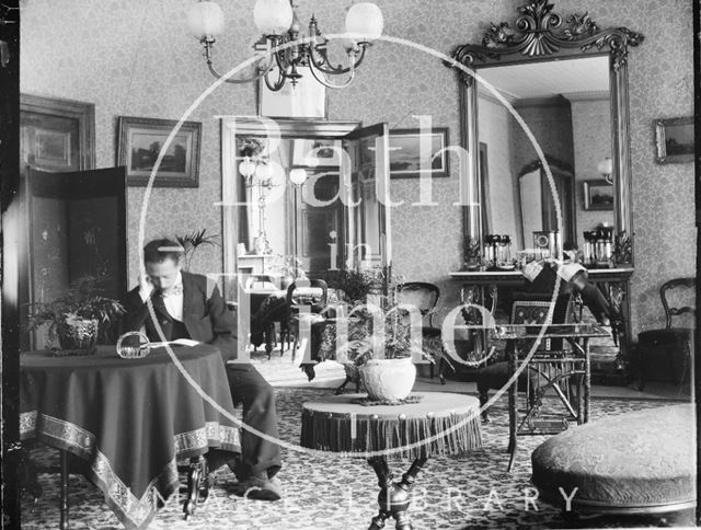 The photographer inside 40, Great Pulteney Street, Bath c.1905