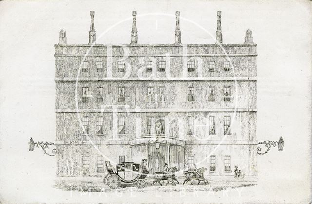 The White Lion Inn and Hotel, High Street and Bridge Street, Bath c.1840