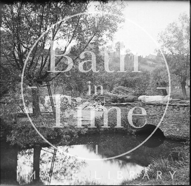 Cattle crossing Combe Hay Bridge c.1890