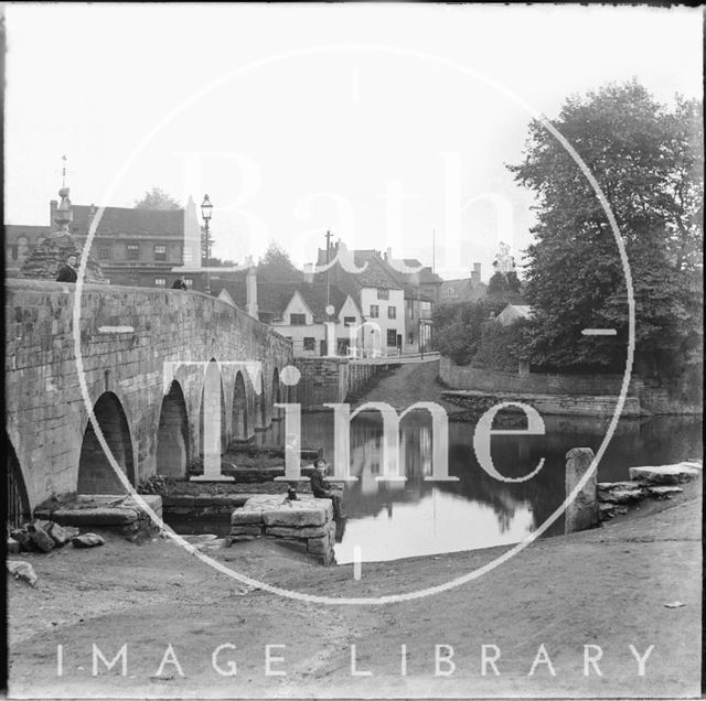 Bridge and ford at Bradford-on-Avon, Wiltshire 1892