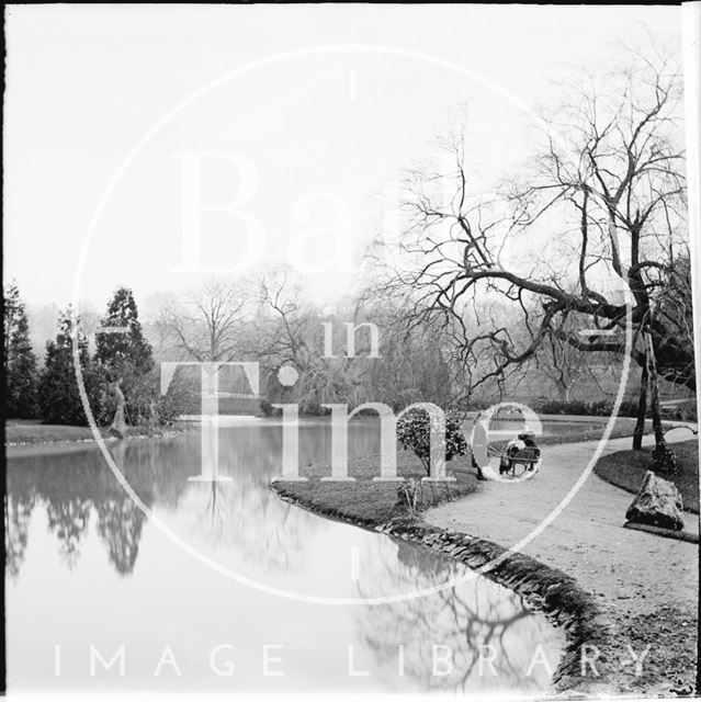 The lake at Royal Victoria Park, Bath c.1890