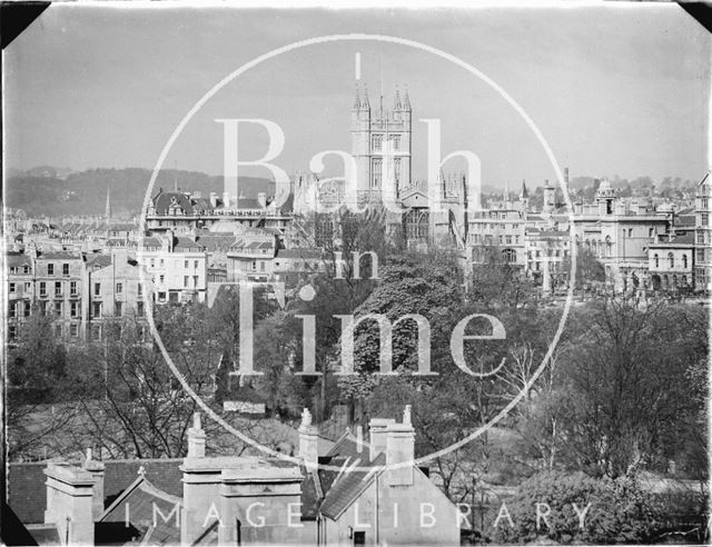 View of Bath Abbey from Sydney Buildings c.1920