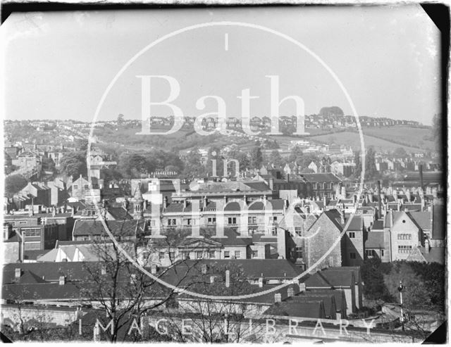 View over Bath looking over Dolemeads and Southgate towards Whiteway, Bath c.1940