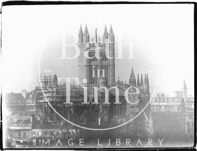 View of Bath Abbey from Sydney Buildings c.1950?