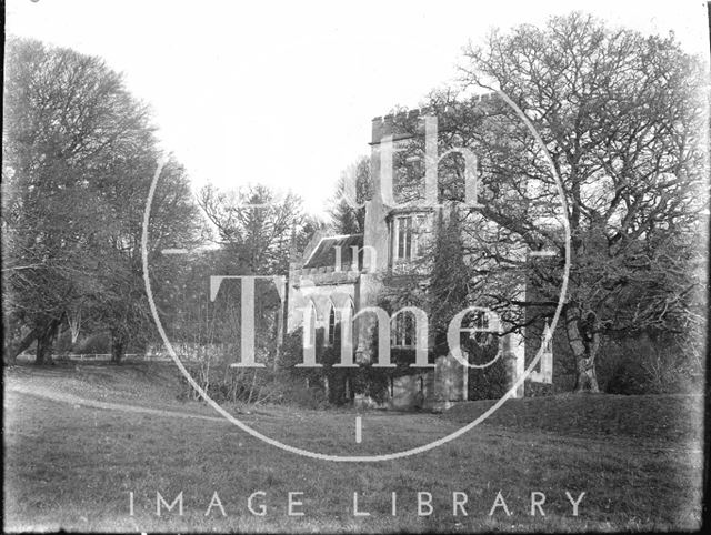 The remains of Fonthill Abbey, former home of William Beckford, Fonthill Gifford, Tisbury, Wiltshire c.1920