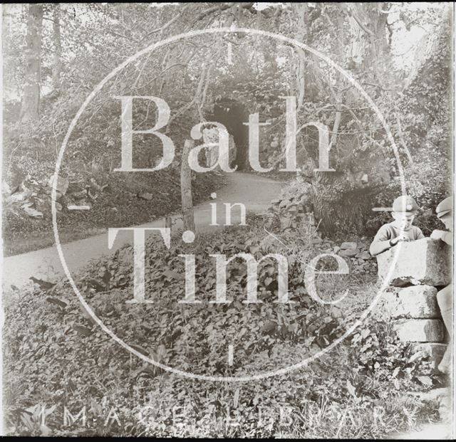 The photographer's twin boys at Popes Walk, Widcombe, Bath c.1920