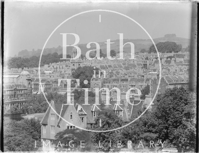 View towards St. Michael's Church, Bath c.1950