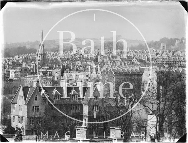 View towards St. Michael's Church, Bath c.1950