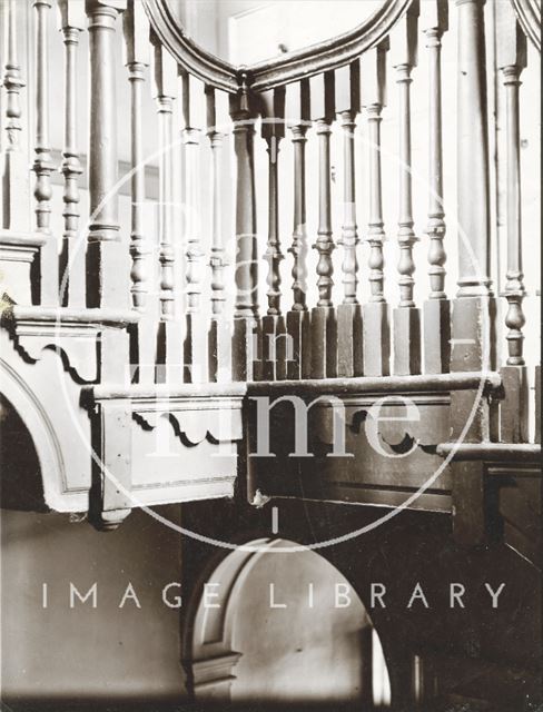 Staircase, Chandos House, 27, Westgate Buildings (previously 7, Chandos Buildings), Bath c.1903