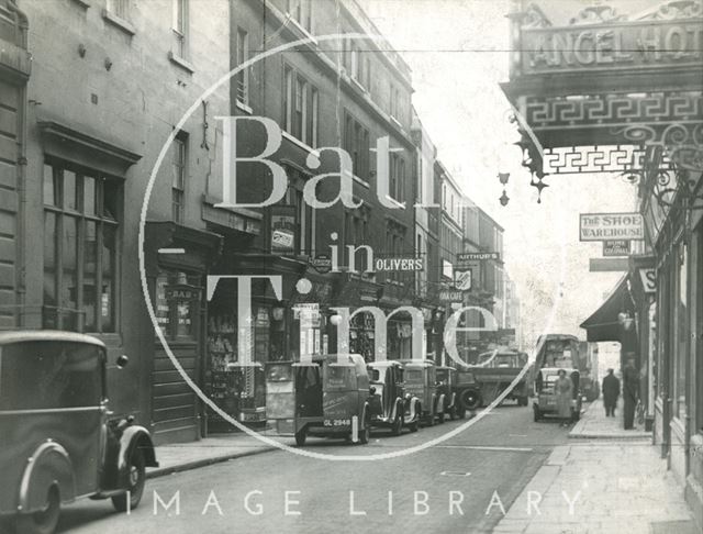 The Angel Hotel and Westgate Street, Bath c.1930