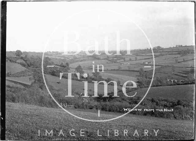 View of Wellow from the hills c.1930