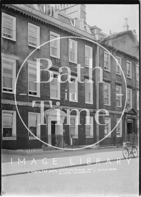 11, North Parade, former dwelling of Edmund Burke and Oliver Goldsmith, Bath c.1937