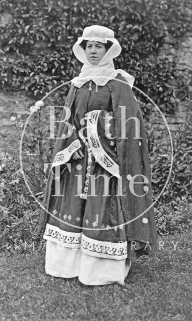 Violet Eugenie Dafnis (nee Bence) in costume for the Bath Pageant 1909