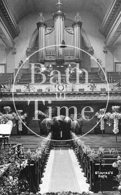 Interior of St. James's Church, Bath c.1923