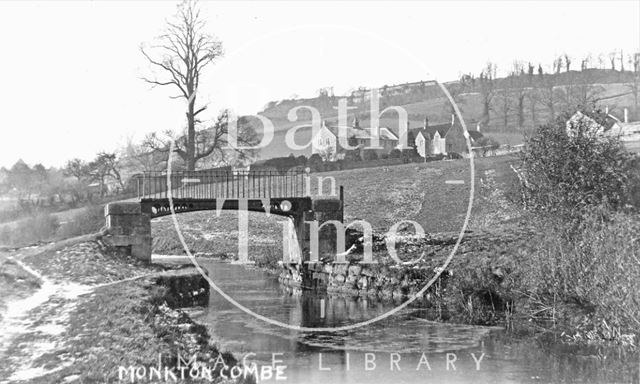 Canal footbridge, Somersetshire Coal Canal, Monkton Combe c.1904