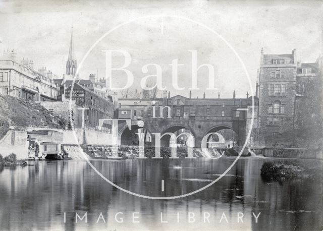 Pulteney Bridge and weir, Bath c.1894