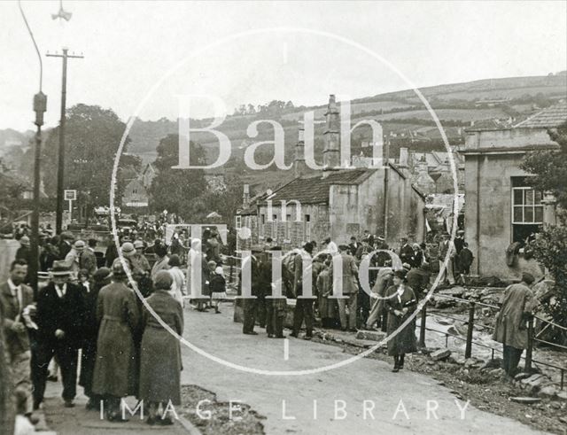 Floods in St. Saviour's Road, Larkhall, Bath 1932