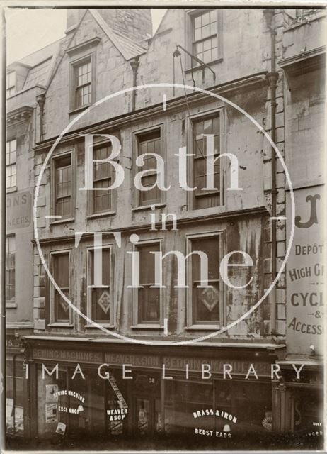 Weaver & Son, bed and mattress makers, sewing machine agents, 38, Broad Street, Bath c.1903