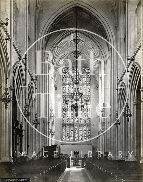 The nave, Bath Abbey 1874