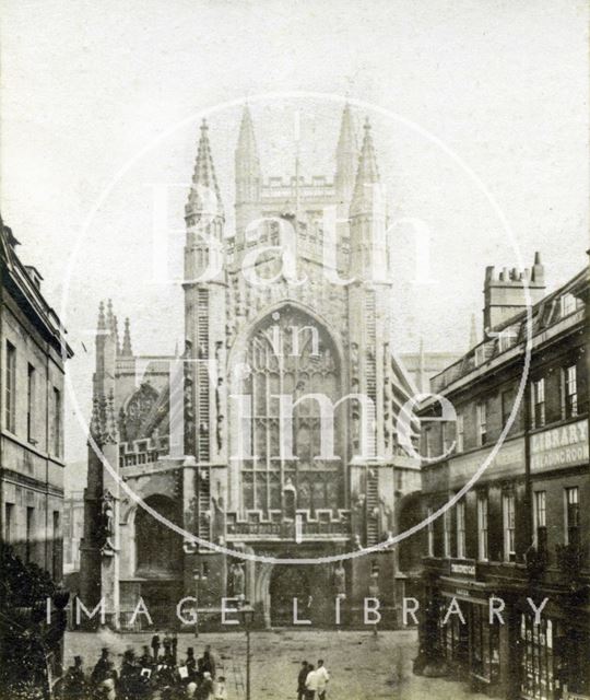 Bath Abbey, west view and Abbey Church Yard c.1870