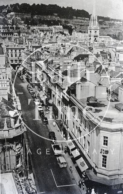 View up Union Street, Bath late 1960s