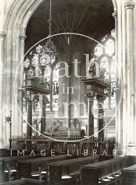 Tomb of Bishop Montague, Bath Abbey c.1900